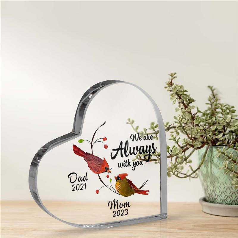 Custom Memorial Heart Acrylic Plaque