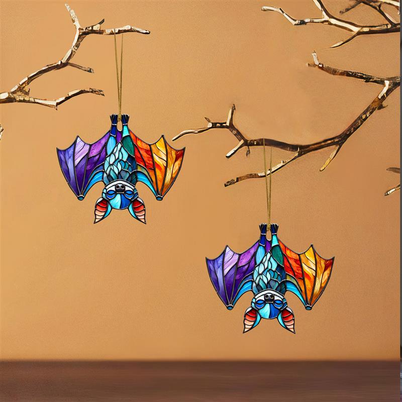 Bat Colorful Acrylic Ornament Suncatcher