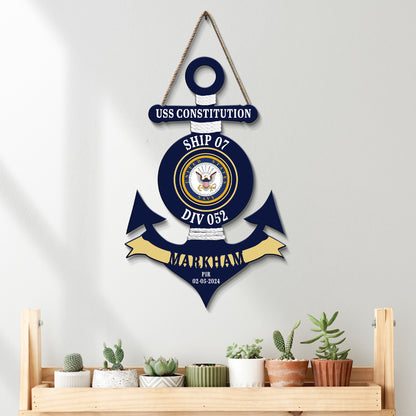 Custom Navy Anchor Wood Sign