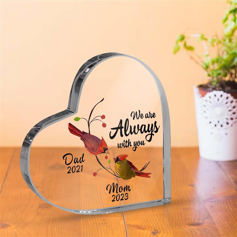 Custom Memorial Heart Acrylic Plaque