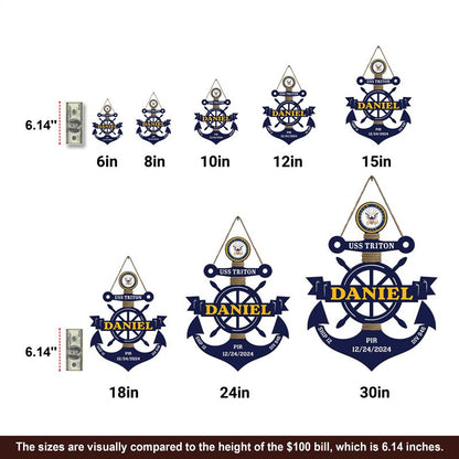 Custom Navy Anchor Wood Sign