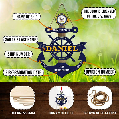 Custom Navy Anchor Wood Sign