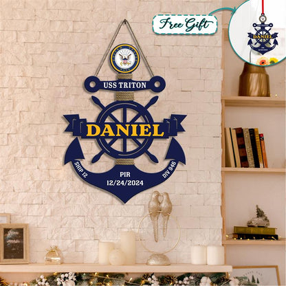 Custom Navy Anchor Wood Sign