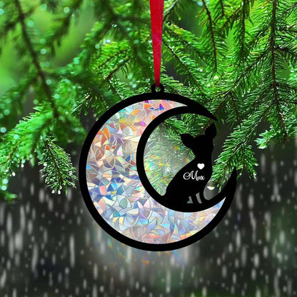 Custom Chihuahua Dog Suncatcher Black Wind Chime