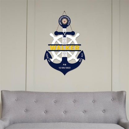 Custom Navy Anchor Wood Sign