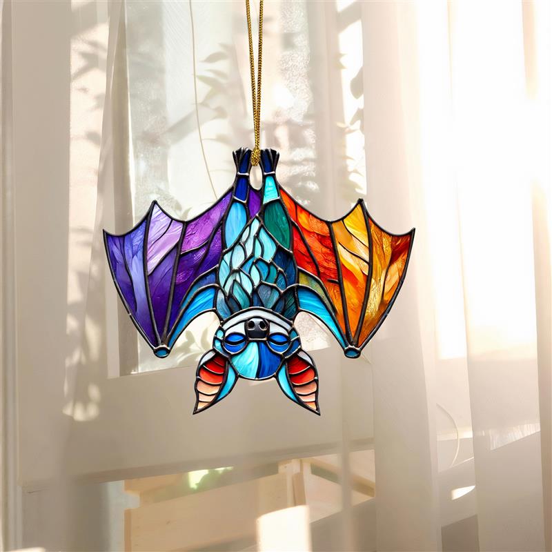 Bat Colorful Acrylic Ornament Suncatcher