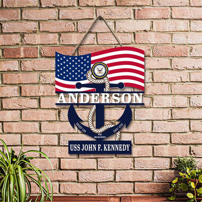 Custom Navy Anchor Wood Sign