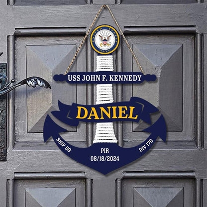 Custom Navy Anchor Wood Sign