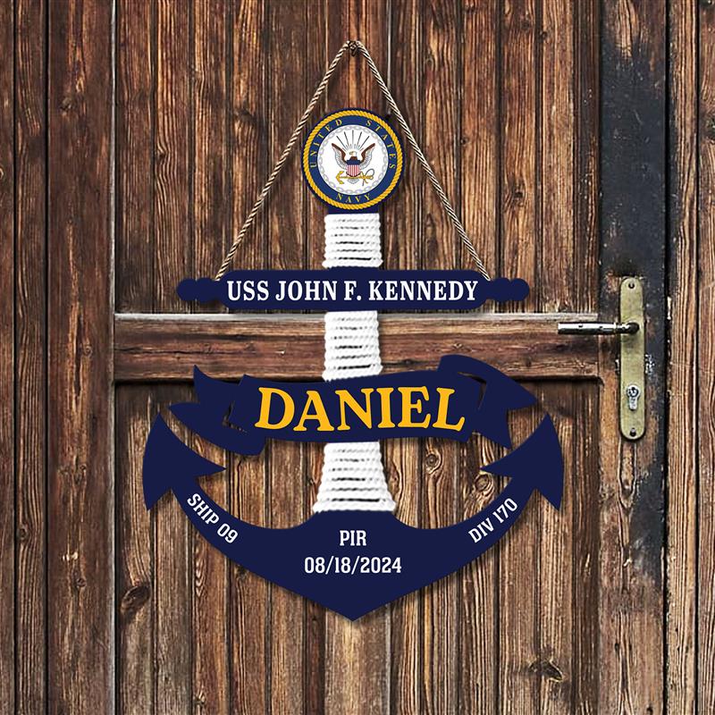 Custom Navy Anchor Wood Sign