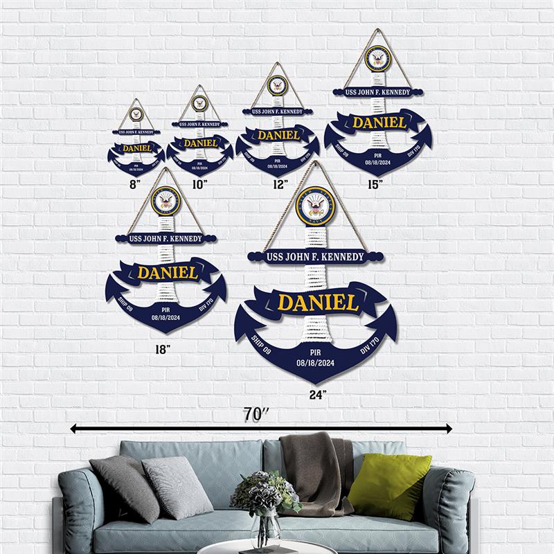 Custom Navy Anchor Wood Sign