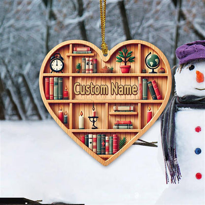 Custom Heart Bookcase Ornament