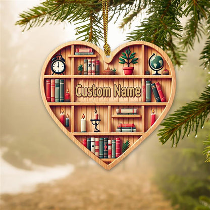 Custom Heart Bookcase Ornament