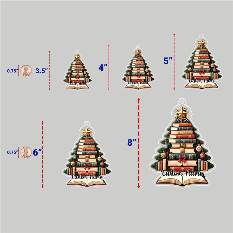Custom Book Christmas Ornament