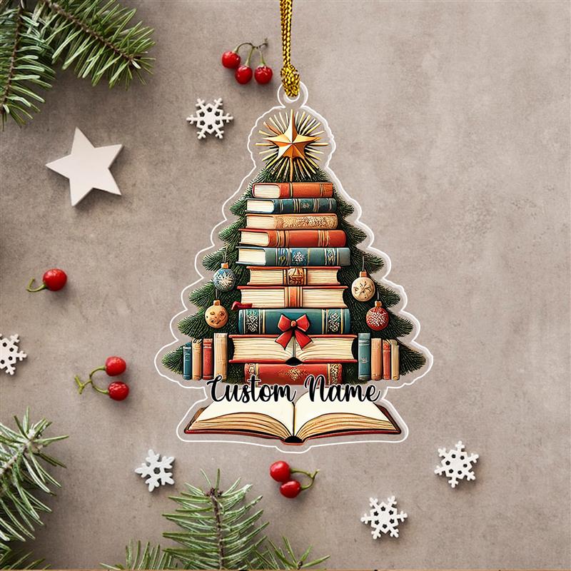 Custom Book Christmas Ornament
