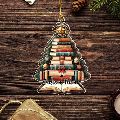 Custom Book Christmas Ornament