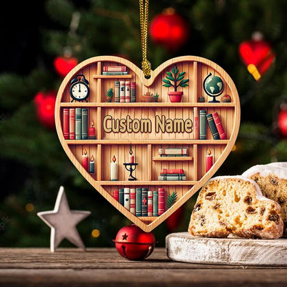 Custom Heart Bookcase Ornament