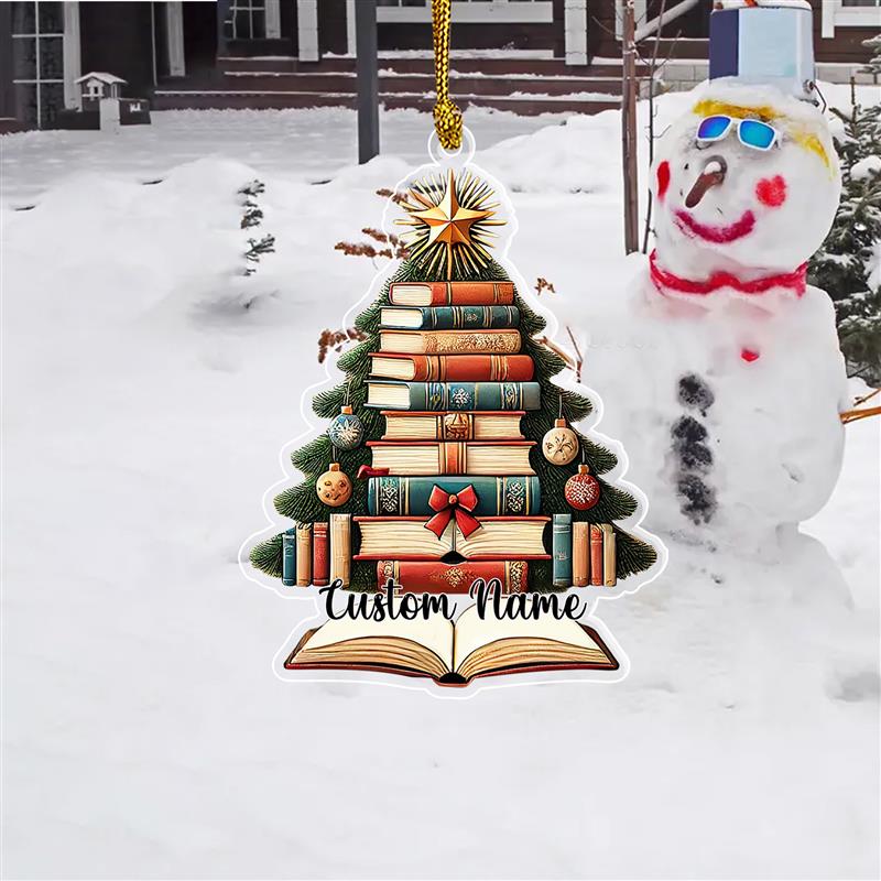 Custom Book Christmas Ornament