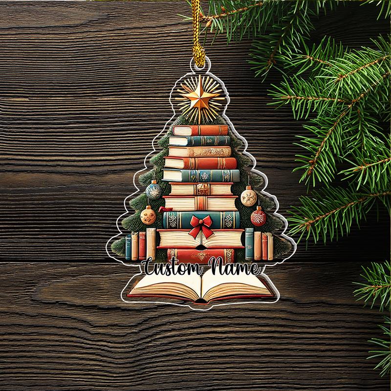 Custom Book Christmas Ornament
