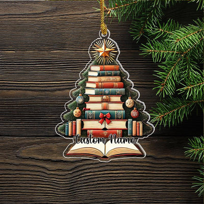 Custom Book Christmas Ornament