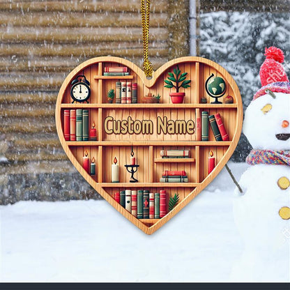 Custom Heart Bookcase Ornament