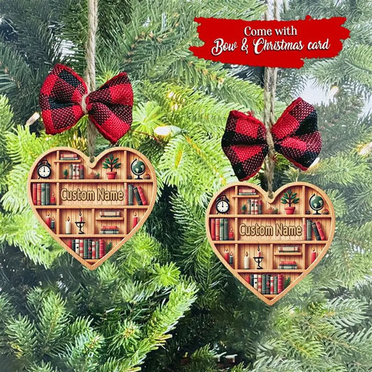 Custom Heart Bookcase Ornament