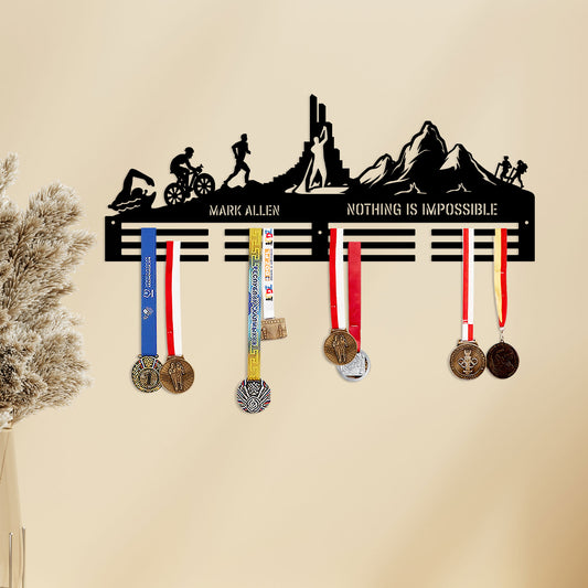 Personalized Medal Hanger | Triathlon Medal Hanger